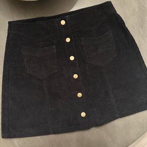Black Corduroy Skirt